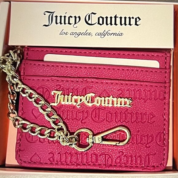 Juicy Couture "Love Actually" Wristlet Wallet, Key Chain Fob & Scarf 4.5 x 3.5 - Picture 6 of 10